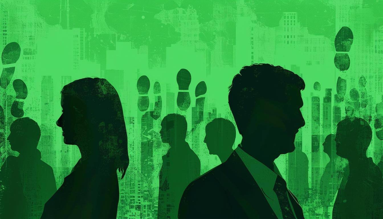 carbon corporate footprint, people but dont include faces, green